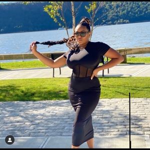 See through maxi dress